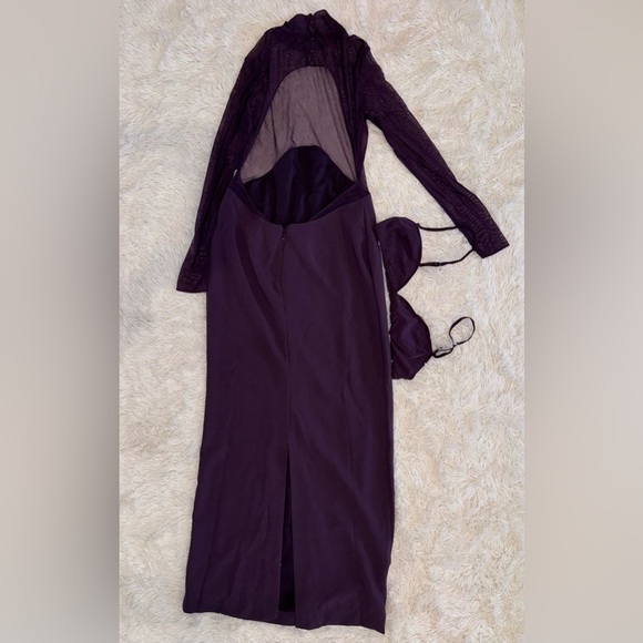 NWOT House of CB 'Safiya' Long Sleeve Cocktail maxi gown sz XL plus cup - Picture 5 of 8